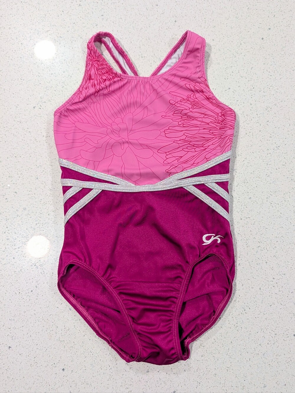 GK Elite Berry Pink Gymnastics Dance Leotard Adult Small ELEVATE Razorback $79